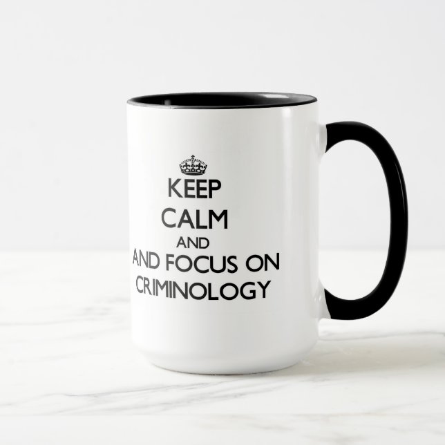 Keep calm and focus on Criminology Mug (Right)