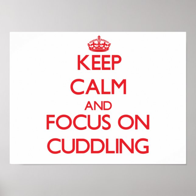 Keep Calm and focus on Cuddling Poster (Front)