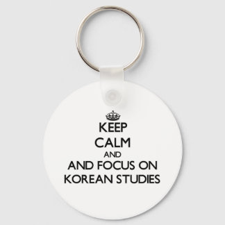 Keep calm and focus on Korean Studies Keychain