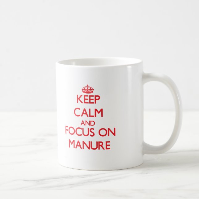 Keep Calm and focus on Manure Coffee Mug (Right)