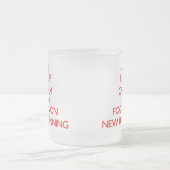Keep Calm and focus on New Beginning Frosted Glass Coffee Mug (Center)