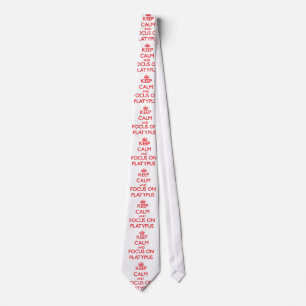 Keep Calm and focus on Platypus Neck Tie