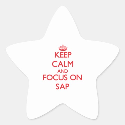 Keep Calm and focus on Sap Star Sticker