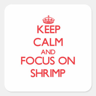 Keep Calm and focus on Shrimp Square Sticker