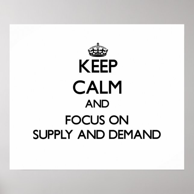 Keep Calm and focus on Supply And Demand Poster (Front)