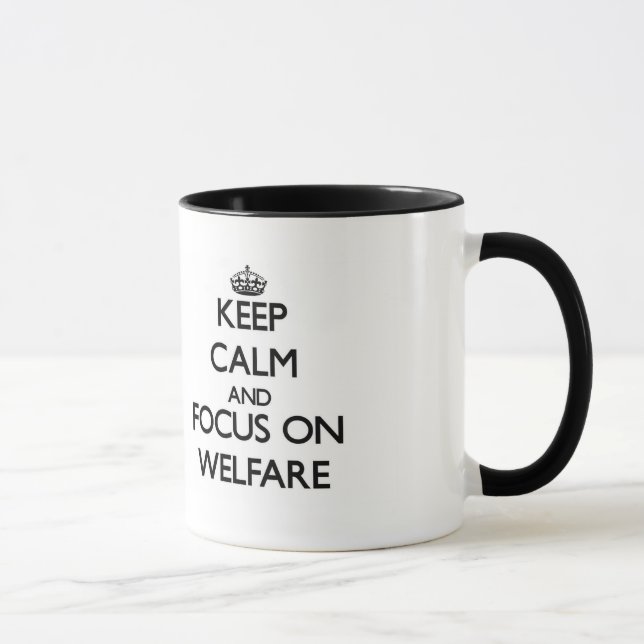 Keep Calm and focus on Welfare Mug (Right)
