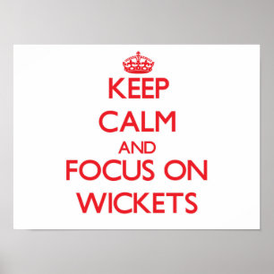 Keep Calm and focus on Wickets Poster