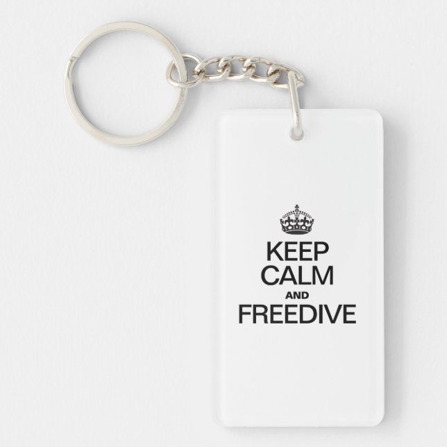 KEEP CALM AND FREEDIVE KEYCHAIN (Front)