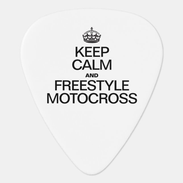 KEEP CALM AND FREESTYLE MOTOCROSS GUITAR PICK (Front)