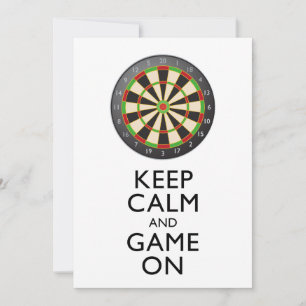 KEEP CALM AND GAME ON - Dart Board