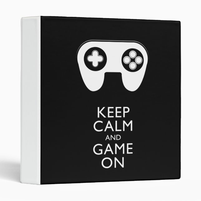 KEEP CALM AND GAME ON - Game pad 3 Ring Binder (Front/Spine)