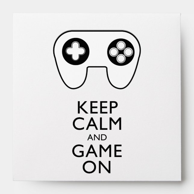 KEEP CALM AND GAME ON - Game pad Envelope (Front)