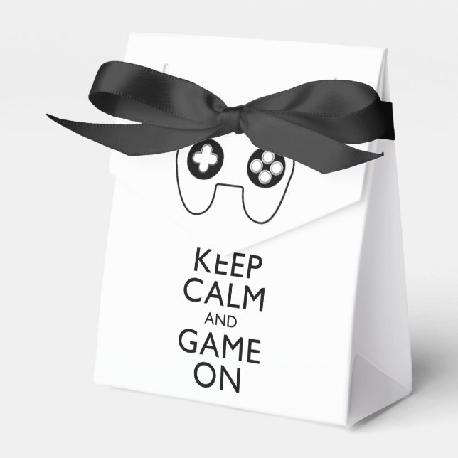 KEEP CALM AND GAME ON - Game pad Favor Boxes (Front Side)