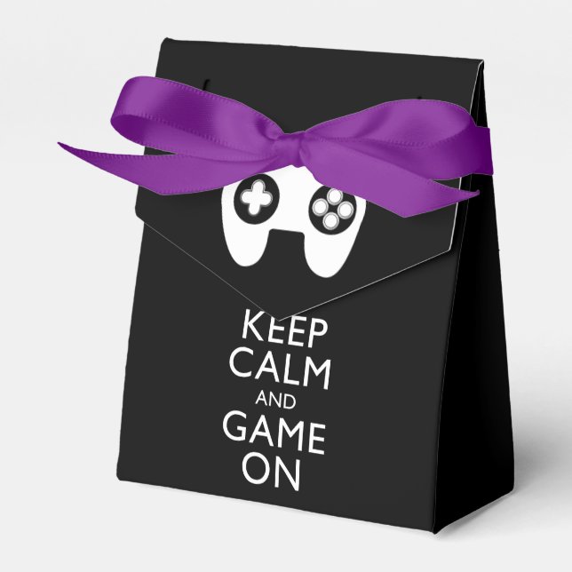 KEEP CALM AND GAME ON - Game pad Favor Boxes (Front Side)