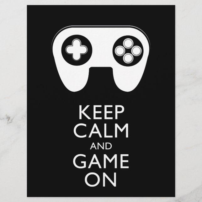 KEEP CALM AND GAME ON - Game pad Flyer (Front)