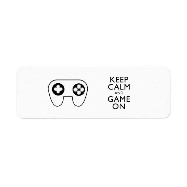 KEEP CALM AND GAME ON - Game pad Label (Front)