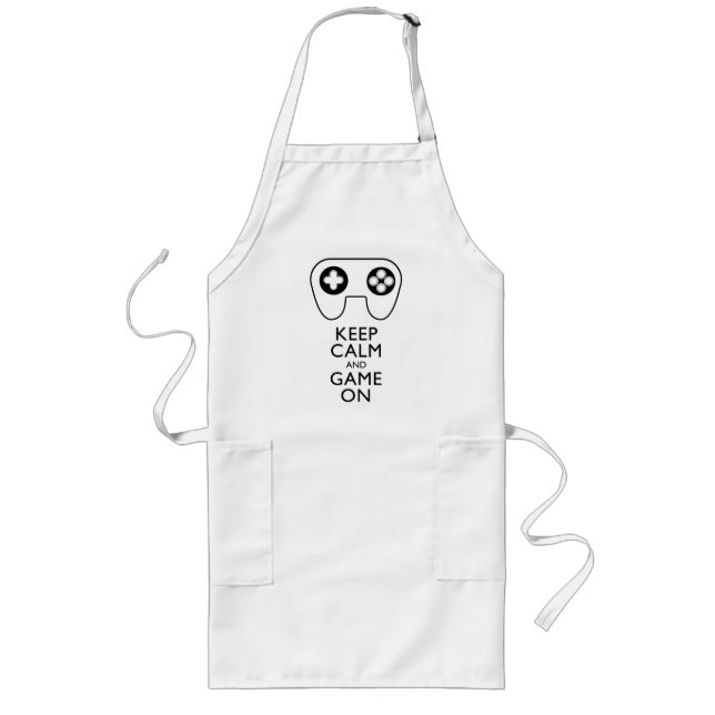KEEP CALM AND GAME ON - Game pad Long Apron (Front)