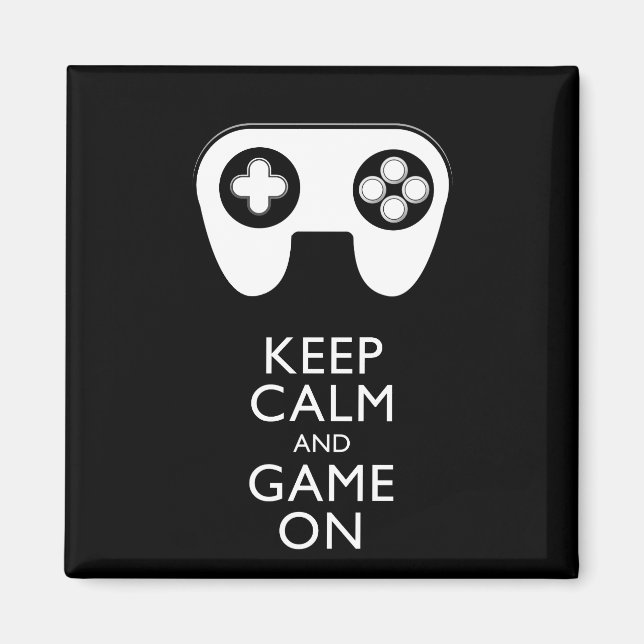 KEEP CALM AND GAME ON - Game pad Magnet (Front)