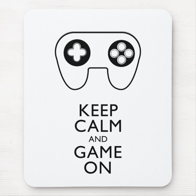 KEEP CALM AND GAME ON - Game pad Mouse Pad (Front)