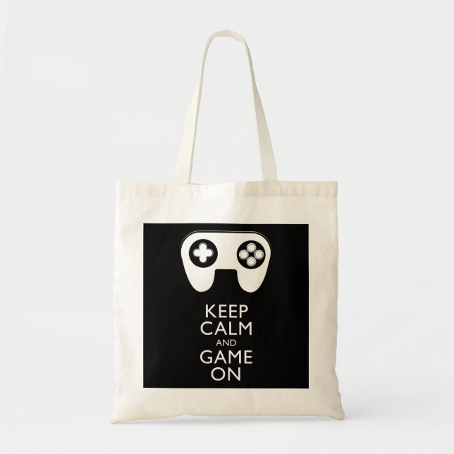KEEP CALM AND GAME ON - Game pad Tote Bag (Front)
