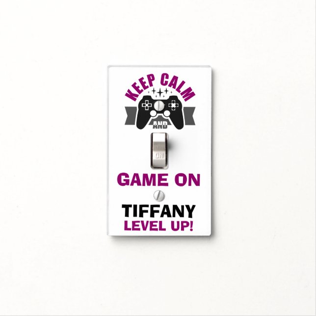Keep Calm and Game On, Gamer Light Switch Cover (In Situ)