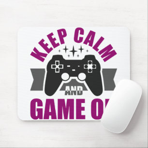 Keep calm and game on gaming mouse pad
