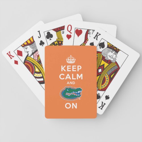 Keep Calm and Gator On Playing Cards