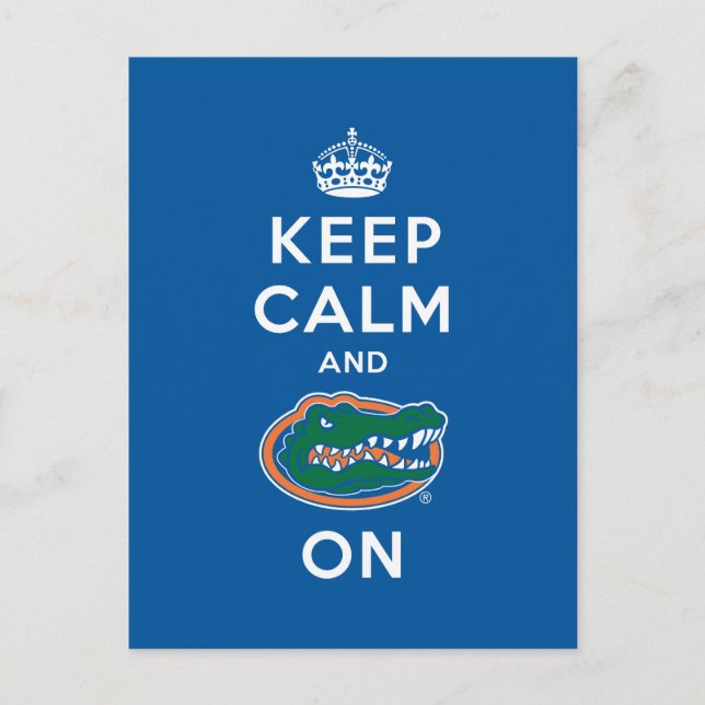 Keep Calm and Gator On Postcard (Front)