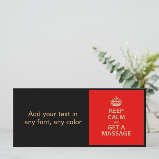 Keep Calm and Get a Massage (Standing Front)