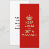 Keep Calm and Get a Massage (Front/Back)