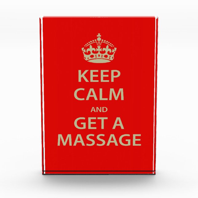 Keep Calm and Get a Massage Award (Front)