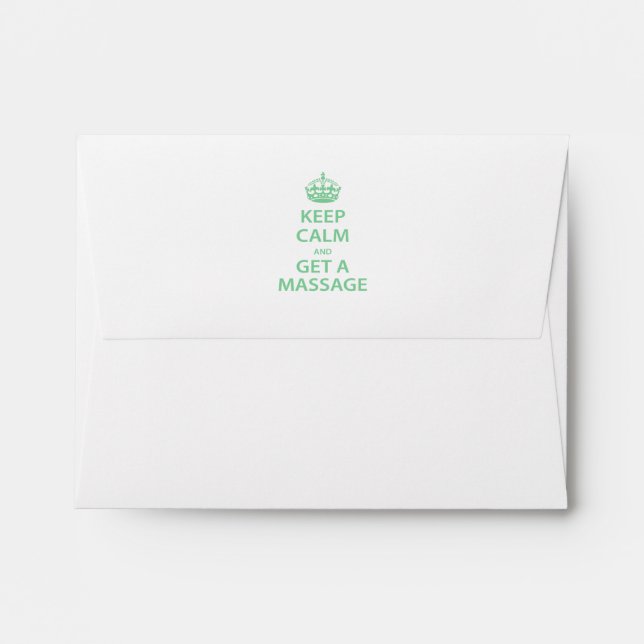 Keep Calm and Get a Massage Envelope (Back (Top Flap))