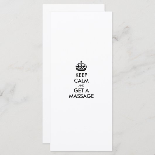 KEEP  CALM  AND  GET A MASSAGE - TEMPLATE TEXT (Front/Back)