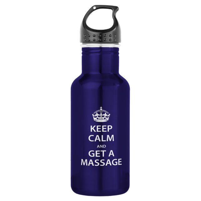 Keep Calm and Get a Massage Water Bottle (Front)