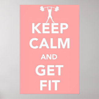 "Keep Calm And Get Fit" Small Poster - 999RW