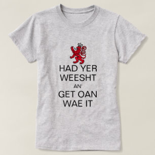 Keep Calm And Get On With It Scottish Lion & Crown T-Shirt