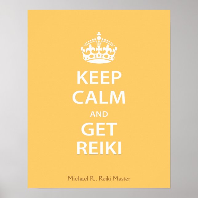 Keep Calm and Get Reiki Poster (Front)