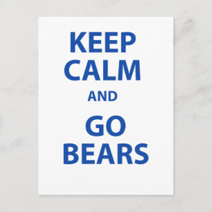 Keep Calm and Go Bears Postcard