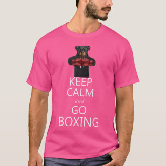Keep Calm And Go Boxing Rottweiler Dog Boxer T-Shirt