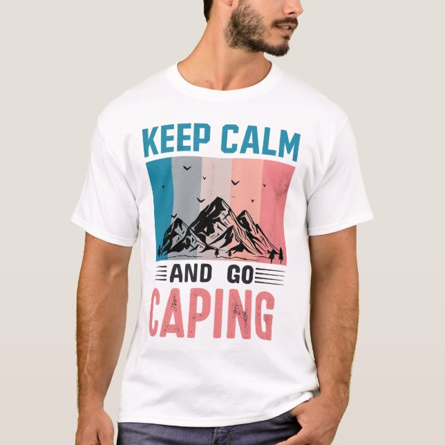Keep Calm and Go Camping Retro Tee (Front)