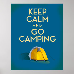 Keep Calm and Go Camping vintage print