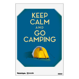 Keep Calm and Go Camping vintage print Wall Decal