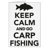 "Keep calm and go carp fishing" card (Front)