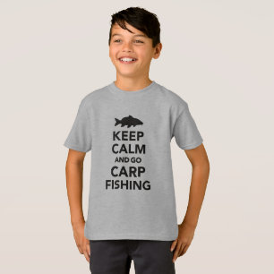 "Keep calm and go carp fishing" tshirt for kids