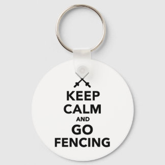 Keep calm and go Fencing Keychain