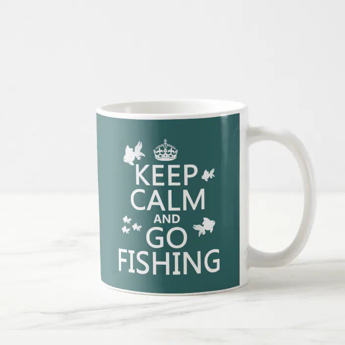 KEEP CALM AND GO FISHING PERSONALISED MUG