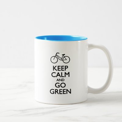 Keep Calm and Go Green Two-Tone Coffee Mug