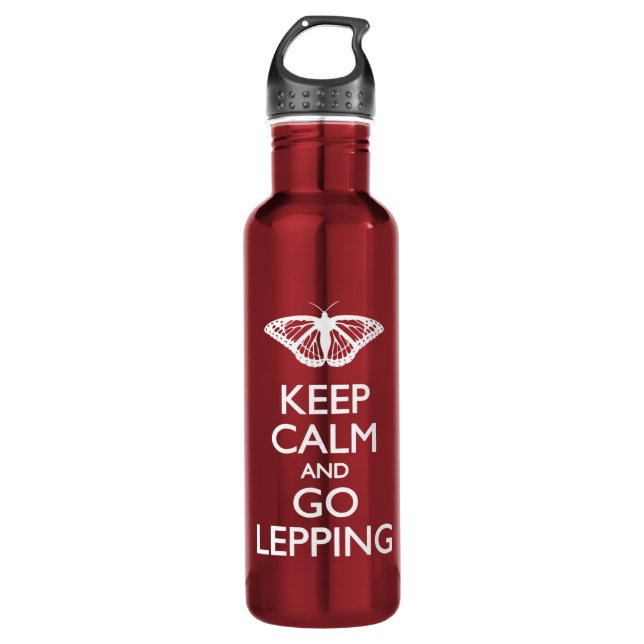 Keep Calm and Go Lepping Stainless Steel Water Bottle (Front)
