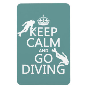 Keep Calm and Go (scuba) Diving (all colors) Magnet