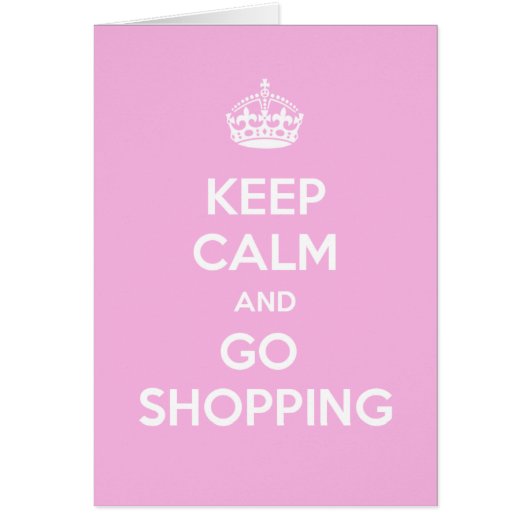 Keep Calm and Go Shopping Cards (Front)